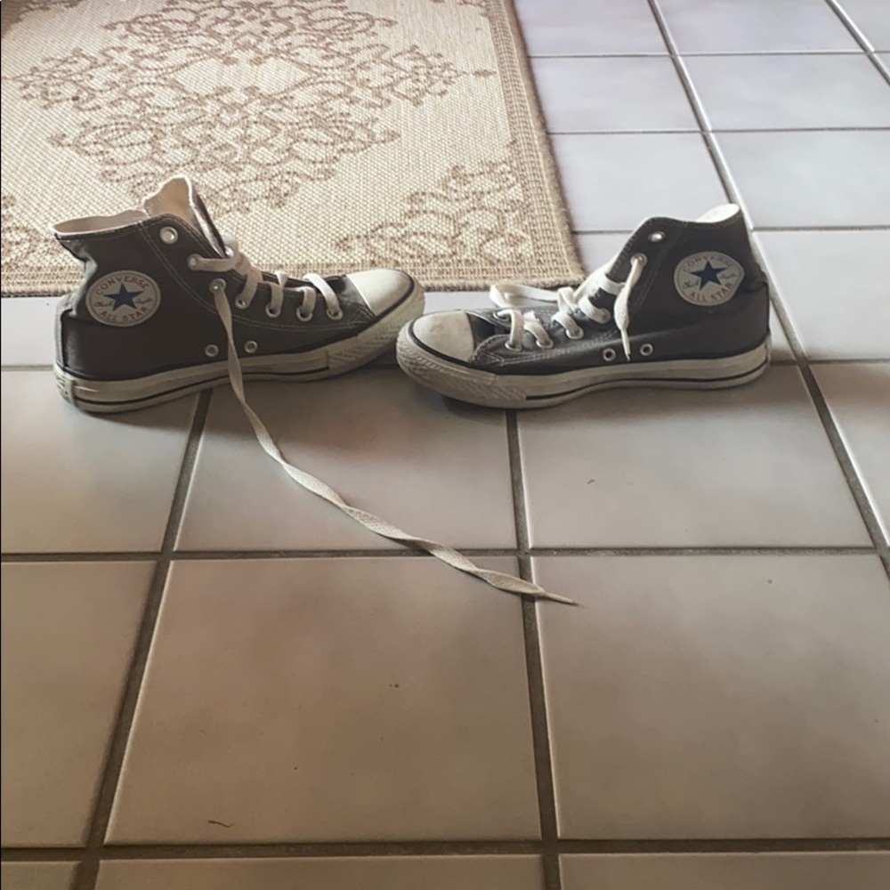 Gray high top Converse